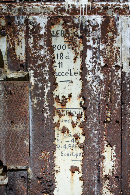 Ligne Maginot - VILLERS LA MONTAGNE EST - C17 - (Casemate d'infanterie) - Détail de l'inscription de la chambre de tir.