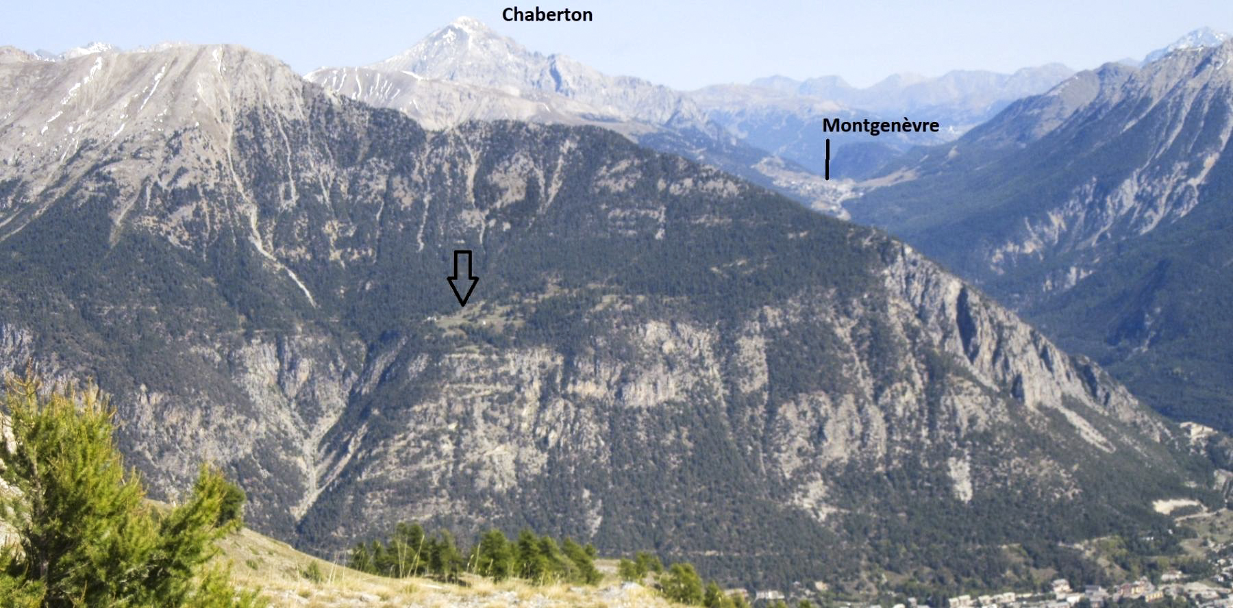 Ligne Maginot - POET OLLAGNIER - (Position d'artillerie préparée) - Les positions du Poët Ollagnier vues depuis ND des Neiges  - Jean BERTHIER