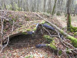 Ligne Maginot - VOR BERG 3 - (Abri) - L'abri en tôle métro en ruine.