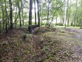 Ligne Maginot - HUBERBUSCH NORD  - C58 - (Casemate d'infanterie) - Tranchée à l'arrière de la casemate Nord