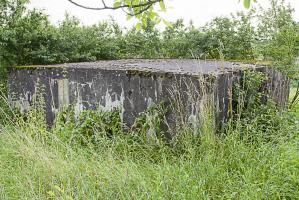 Ligne Maginot - CB74 - CIMETIERE DE SENTZICH - (Blockhaus pour arme infanterie) - Vue arrière du bloc