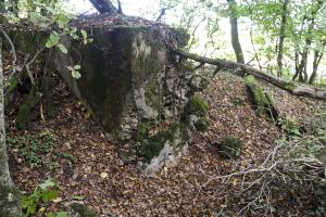 Ligne Maginot - BB308BIS - (Blockhaus pour arme infanterie) - Le bloc est partiellement détruit