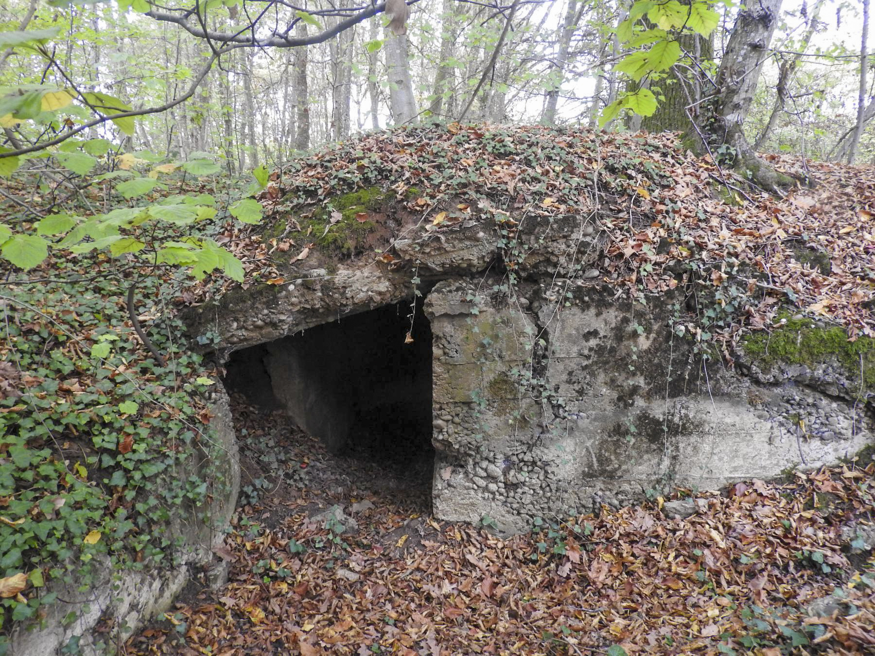 Ligne Maginot - BOUSSE SUD - (Blockhaus pour arme infanterie) - L'entrée du blockhaus depuis l'abri détruit. - STENGER Mathieu