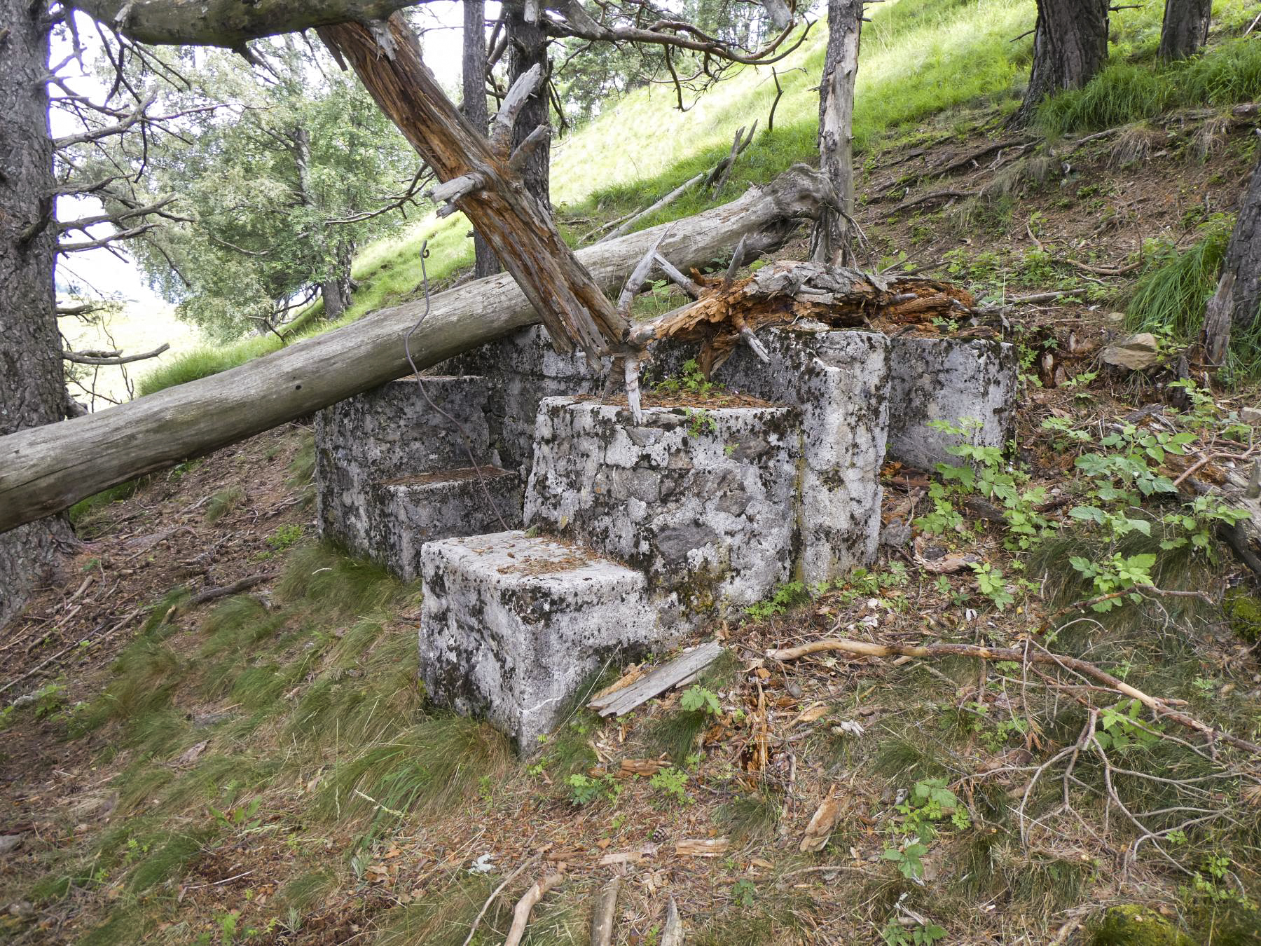 Ligne Maginot - LA BEOLE (BE) - (Ouvrage d'infanterie) - Socle bétonnière