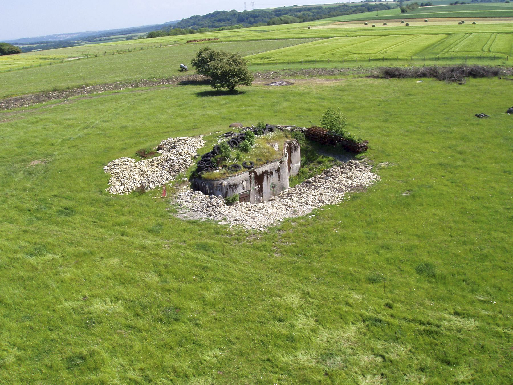 Ligne Maginot - BISTERBERG NORD I - C65 - (Casemate d'infanterie - Simple) - Vue aérienne de la casemate.