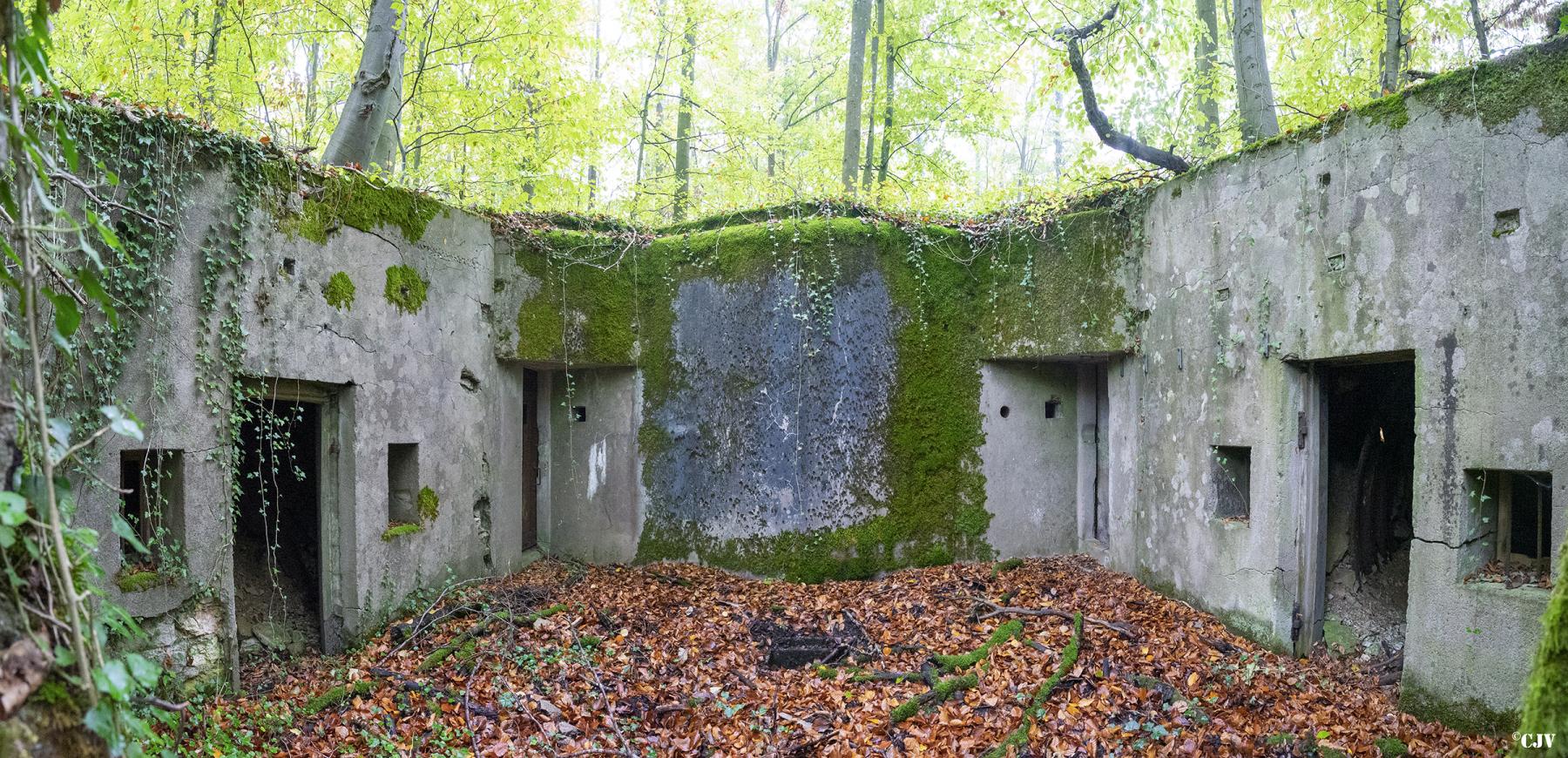 Ligne Maginot - SCHIDELBERG (QUARTIER TéTERCHEN - II/161° RIF) - (PC de Quartier) - Le PC et les deux abris tôle métro - Lia VERMEULEN