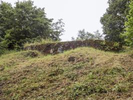 Ligne Maginot - BB12-A - BRAUX OUEST - (Blockhaus pour canon) - Face frontale, pris d'en bas