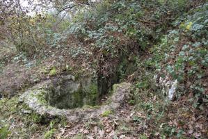 Ligne Maginot - Bb63-B - GRANDS DUCS Sud - L'emplacement de la tourelle après un bon débroussaillage. La tranchée d'accès existe encore