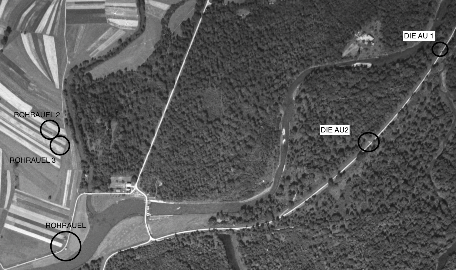 Ligne Maginot - DIE AU 2 - (Blockhaus pour arme infanterie) -  - IGN - Géoportail 1950