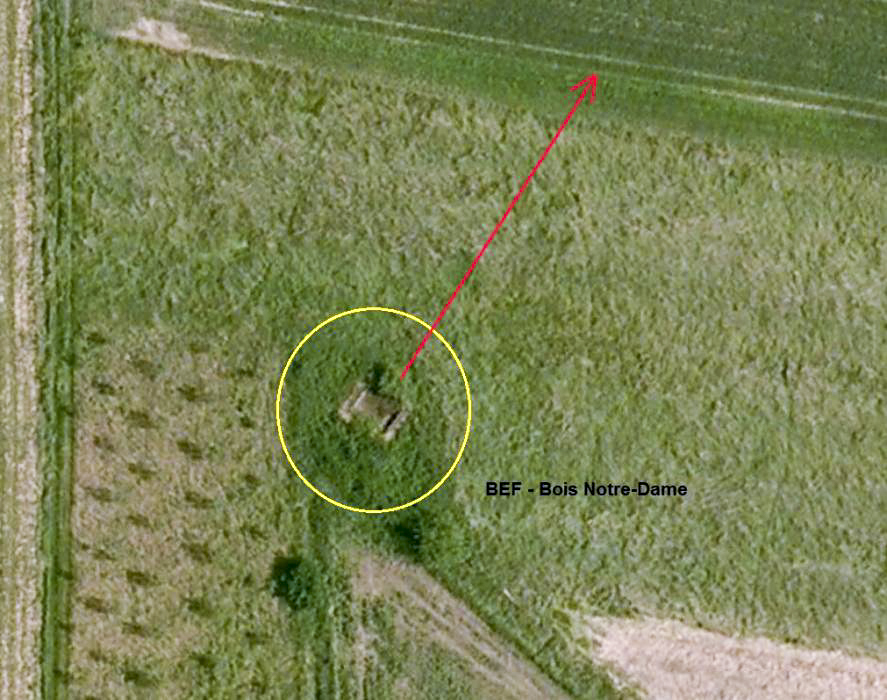 Ligne Maginot - BEF 367 - BOIS NOTRE-DAME (Blockhaus pour canon) - Le plan est bien reconnaissable