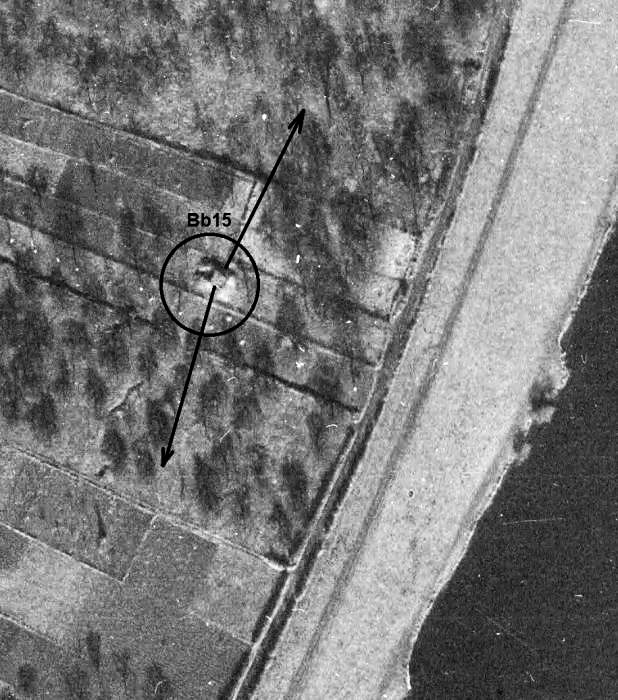 Ligne Maginot - BB15 - TRIEUX DU CHENET - (Blockhaus pour arme infanterie) -  - IGN - Géoportail 1949