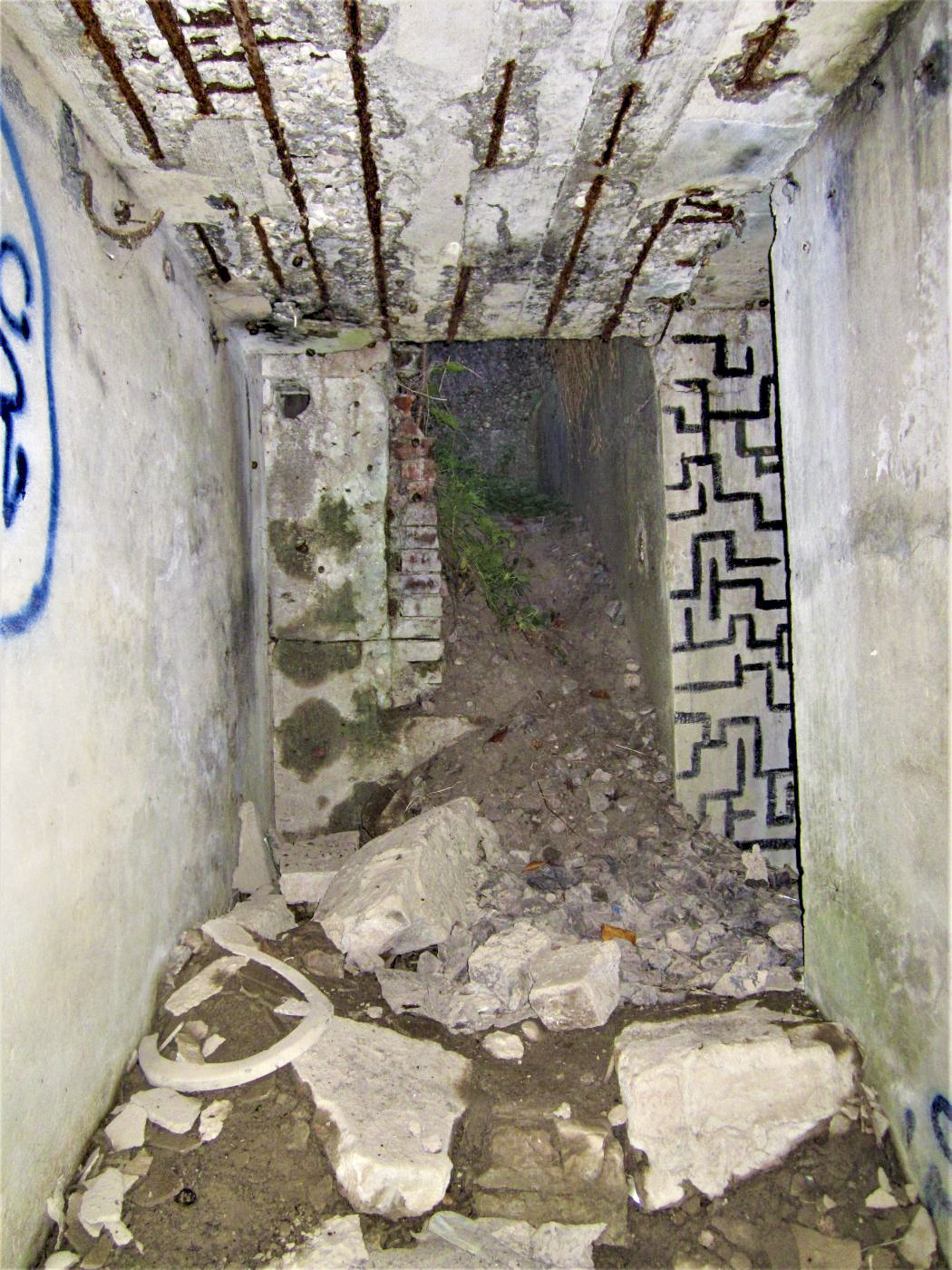 Ligne Maginot - SPORENINSEL - (Casemate d'infanterie - Double) - Le second accès depuis la berge
