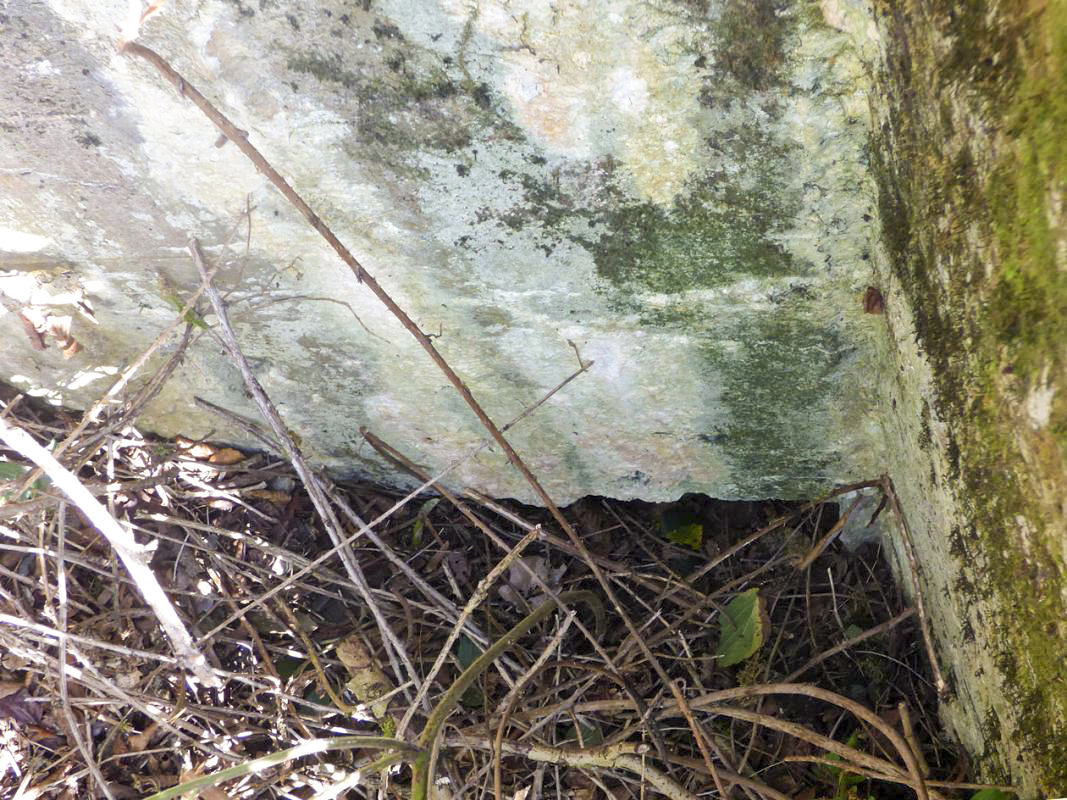 Ligne Maginot - BB31-A - ANCIENNES ARDOISIERES - (Blockhaus pour canon) - Embrasure vue du dessus de l'orillon