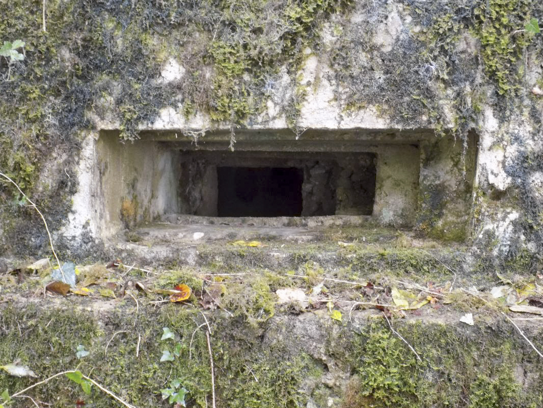 Ligne Maginot - BB82-C - LE HETRE - (Blockhaus pour canon) - Face droite, créneau Hotchkiss