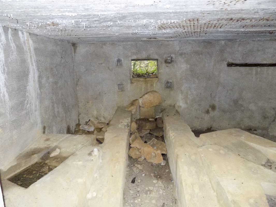 Ligne Maginot - BB82-C - LE HETRE - (Blockhaus pour canon) - Face gauche, créneau AC