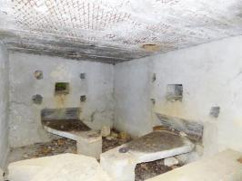 Ligne Maginot - 28A - RIMONNEAU - (Blockhaus pour canon) - Face gauge, créneau Hotchkiss et face frontale, créneaux Hotchkiss