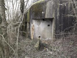 Ligne Maginot - BB38 - (Blockhaus pour canon) - Vue de la façade 