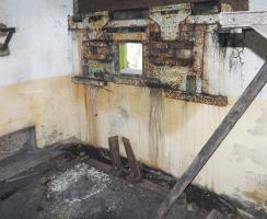 Ligne Maginot - BB38 - (Blockhaus pour canon) - La chambre de tir pour le canon de 47 anti-char. 