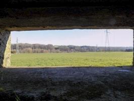 Ligne Maginot - BB77-B - LES HACHES EST - (Blockhaus pour canon) - Vue créneau gauche
