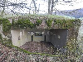 Ligne Maginot - BBO8 - (Blockhaus pour canon) - L'arrière du bouclier anti-char.