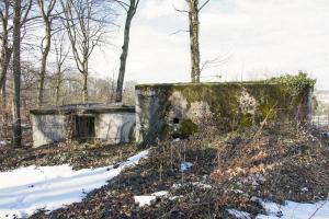 Ligne Maginot - BAMBESCH NORD 1 - (Blockhaus pour canon) - Vue arrière, avec le casernement léger