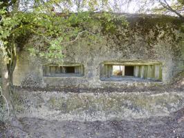 Ligne Maginot - 85 - LA TUILERIE - (Blockhaus pour canon) - Vue avant, créneaux AC et mitrailleuse 