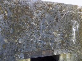 Ligne Maginot - MALANDRY - (Blockhaus pour canon) - Face frontale, les dégâts