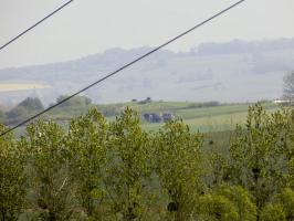 Ligne Maginot - A105 - SAILLY - (Blockhaus lourd type STG / STG-FCR - Simple) - Vue du créneau AC vers La Ferté. On peut voir clairement la casemate d'artillerie Villy l'Ouest, et bloc 2 de La Ferté.