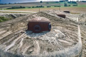 Ligne Maginot - QUATRE VENTS NORD - C74 - (Casemate d'infanterie - Simple) - Début des travaux de destruction partielle.