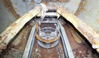 Ligne Maginot - EINSELING - A36 - (Ouvrage d'infanterie) - Cloche JM modifié AM
Rotule d'embrasure et support de l'AM