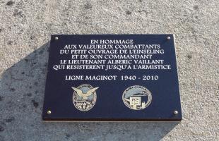 Ligne Maginot - EINSELING - A36 - (Ouvrage d'infanterie) - Plaque commémorative