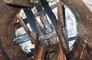 Ligne Maginot - KERFENT - A34 - (Ouvrage d'infanterie) - Bloc 4
Cloche GFM détruit est fermé avec du béton