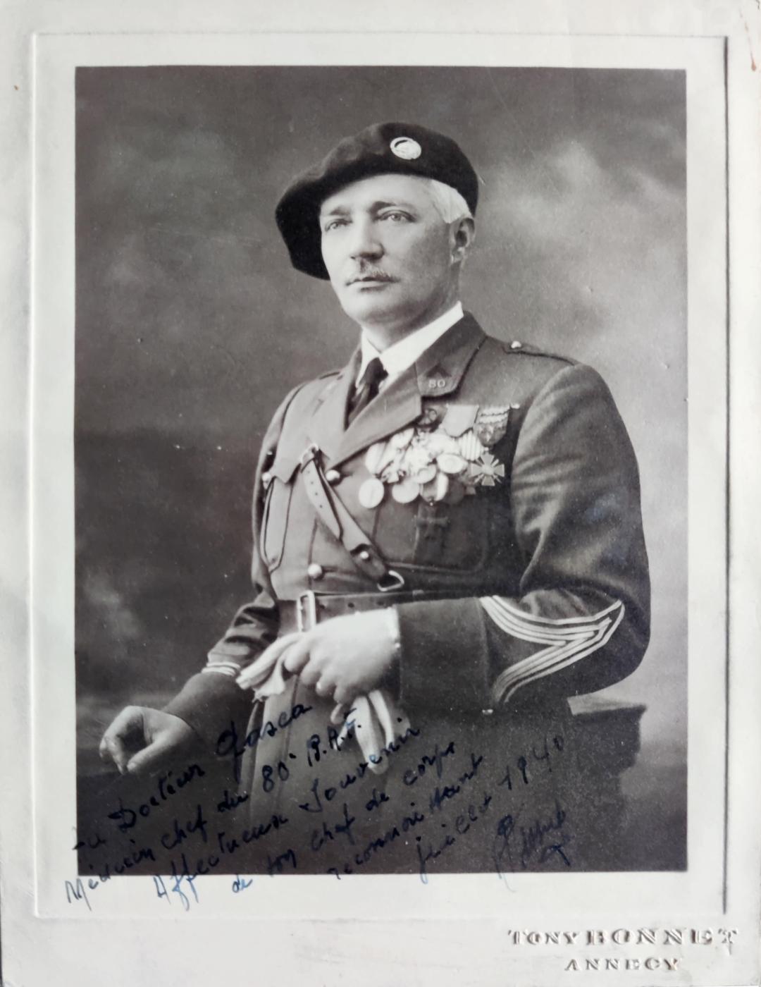 Ligne Maginot - 80° Bataillon Alpin de Forteresse (80° BAF) - Le medecin du bataillon, le Dr Gasca Henri