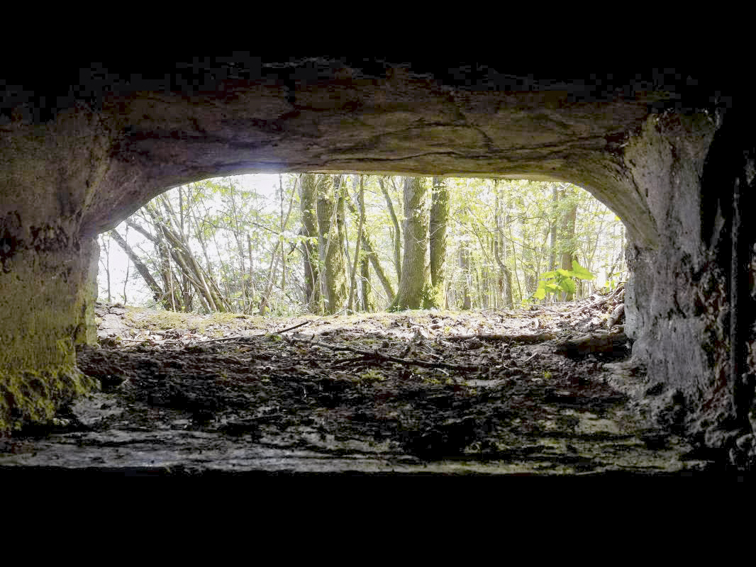 Ligne Maginot - 23A - ELAIRE SUD - (Blockhaus pour canon) - Créneau AC.
La partie supérieure est arrondie.