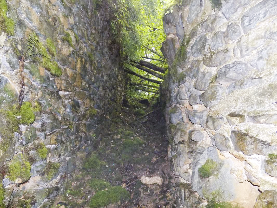 Ligne Maginot - 27A - RIMONNEAU EST - (Blockhaus pour canon) - Pris de l'entrée AC, vers les tranchées d'accès - R Tucker