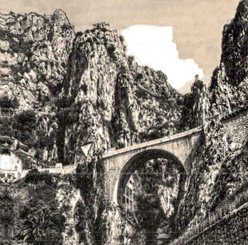 Ligne Maginot - PONT SAINT LOUIS (BARRAGE RAPIDE) - (Blockhaus pour canon) - Cartes postales de la frontière
Le pont saint louis   et la frontière  vue du d’en bas (pont saint Ludovic)