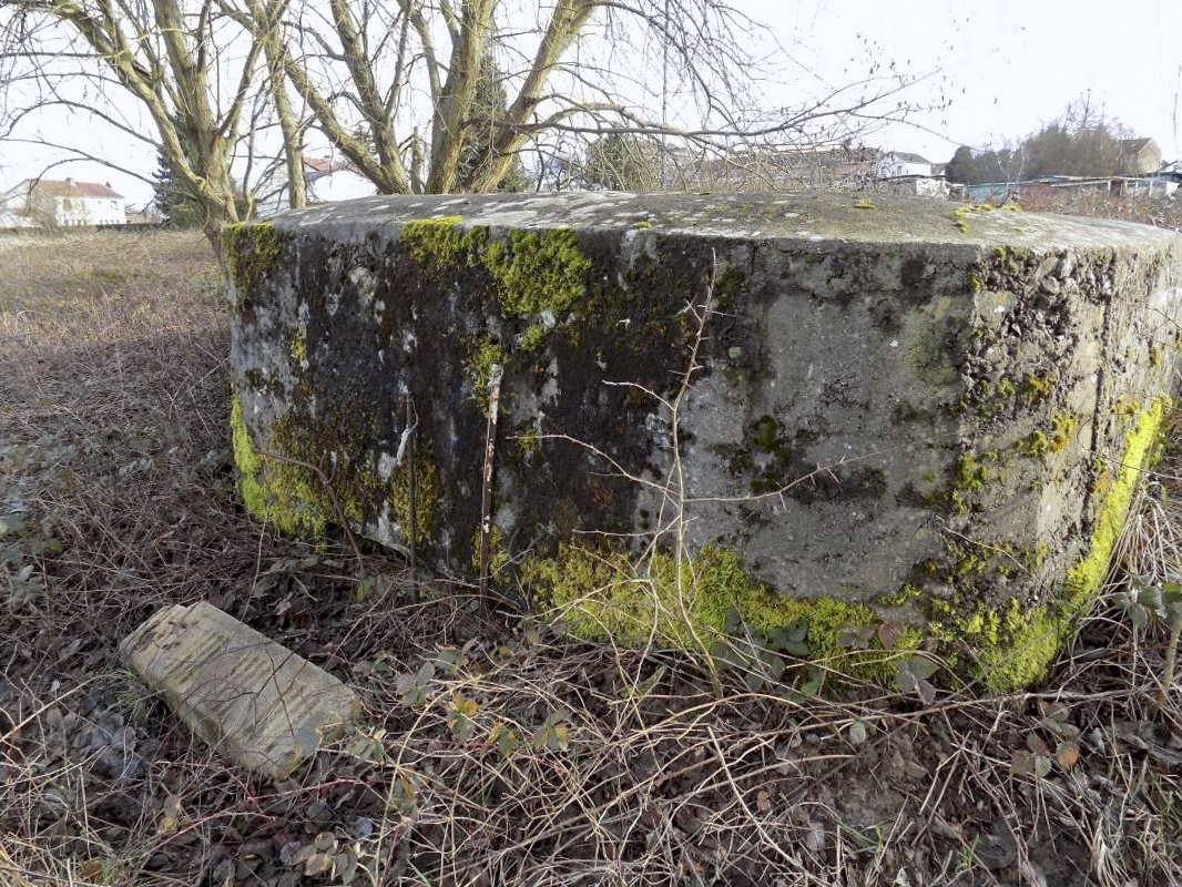Ligne Maginot - BB77 - LES HACHES OUEST - (Blockhaus pour canon) - Face frontale, coté droite