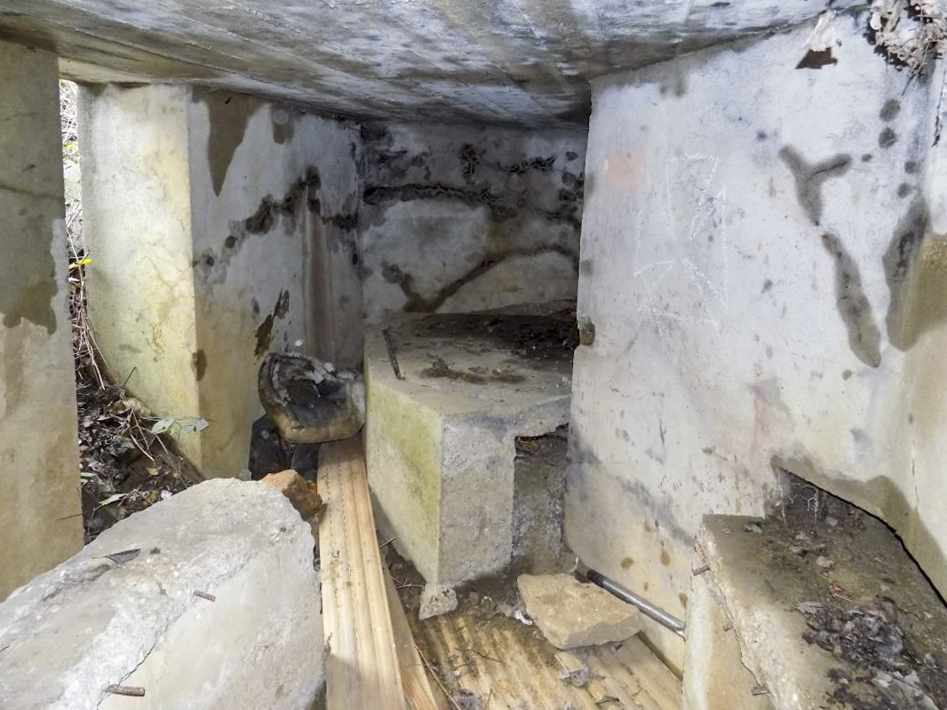 Ligne Maginot - BB77 - LES HACHES OUEST - (Blockhaus pour canon) - L'intérieur gauche