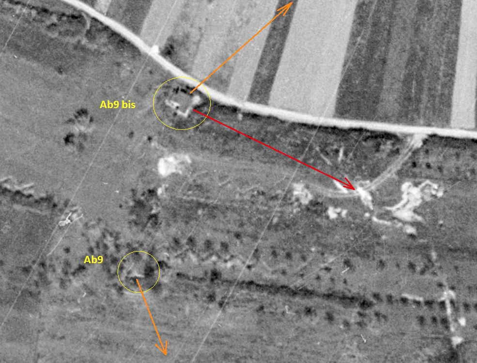 Ligne Maginot - AB9BIS - (Blockhaus pour canon) - Blockhaus Ab9 et Ab9 bis - IGN - Géoportail 1955