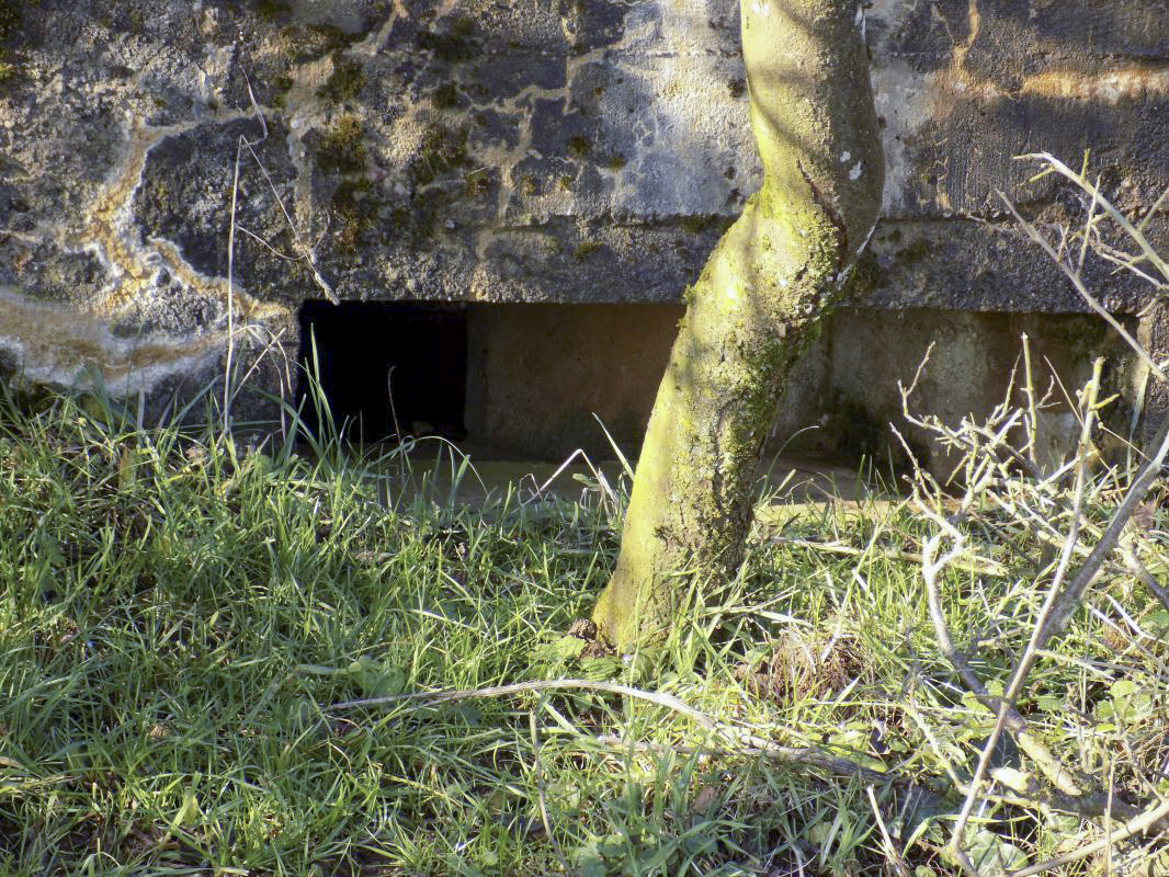 Ligne Maginot - 74 - RAVIN DE BRAVAUX - (Blockhaus pour arme infanterie) - Face frontale, créneau droite