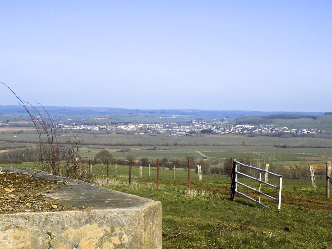 Ligne Maginot - 10A - LE CHENELET NORD - (Blockhaus pour canon) - Vue vers Carignan - R Tucker