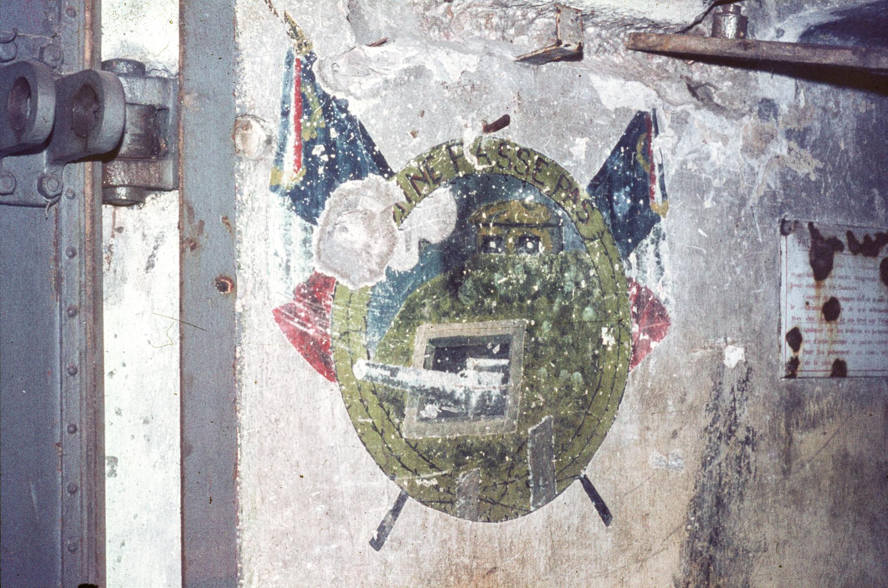 Ligne Maginot - LAUDREFANG - A37 - (Ouvrage d'infanterie) - Bloc 1
L'insigne peint à l'entrée - MANSUY Michel