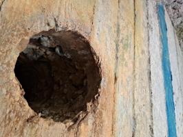 Ligne Maginot - BA82 - ROCROI OUEST 2 - (Blockhaus pour arme infanterie) - Conduit de ventilation au-dessus de l'emplacement de la mitrailleuse.