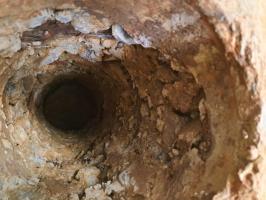 Ligne Maginot - BA82 - ROCROI OUEST 2 - (Blockhaus pour arme infanterie) - Détail du bétonnage du conduit de ventilation.