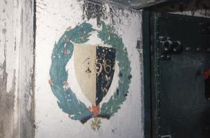 Ligne Maginot - LAUDREFANG - A37 - (Ouvrage d'infanterie) - Bloc 3
Fresque du 156° RIF à l'entrée du bloc