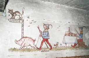 Ligne Maginot - ZIMMING CAMP - (Camp de sureté) - Peinture murale allemande