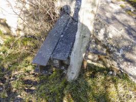 Ligne Maginot - BIDING EST 3 - (Blockhaus pour canon) - Une vue du blindage de la dalle supérieure du blockhaus.