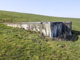 Ligne Maginot - LE CHENELET CENTRE - (Blockhaus pour canon) - Faces droite / frontale