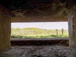 Ligne Maginot - P - FOND DE NOE NORD - (Blockhaus pour canon) - Vu du créneau Hotchkiss gauche