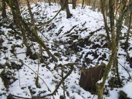 Ligne Maginot - 66 - LA CHAVEE NORD - (Blockhaus pour arme infanterie) - Tranchée avec accès à un boyau d'observation (le rail est solidement ancré 